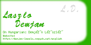 laszlo demjan business card